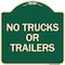 Signmission No Trucks or Trailers Heavy-Gauge Aluminum Architectural Sign, 18" H, G-1818-23556 A-DES-G-1818-23556 - alternate 1